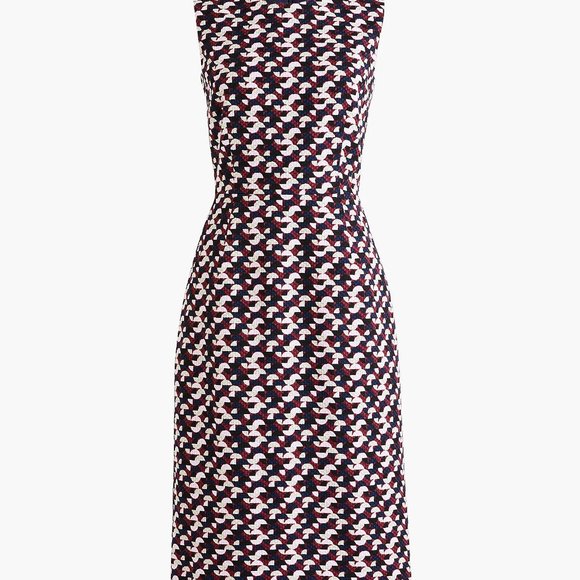 👗BNWT J Crew Portfolio dress in geometric print (size 8) ✨ - Picture 2 of 6